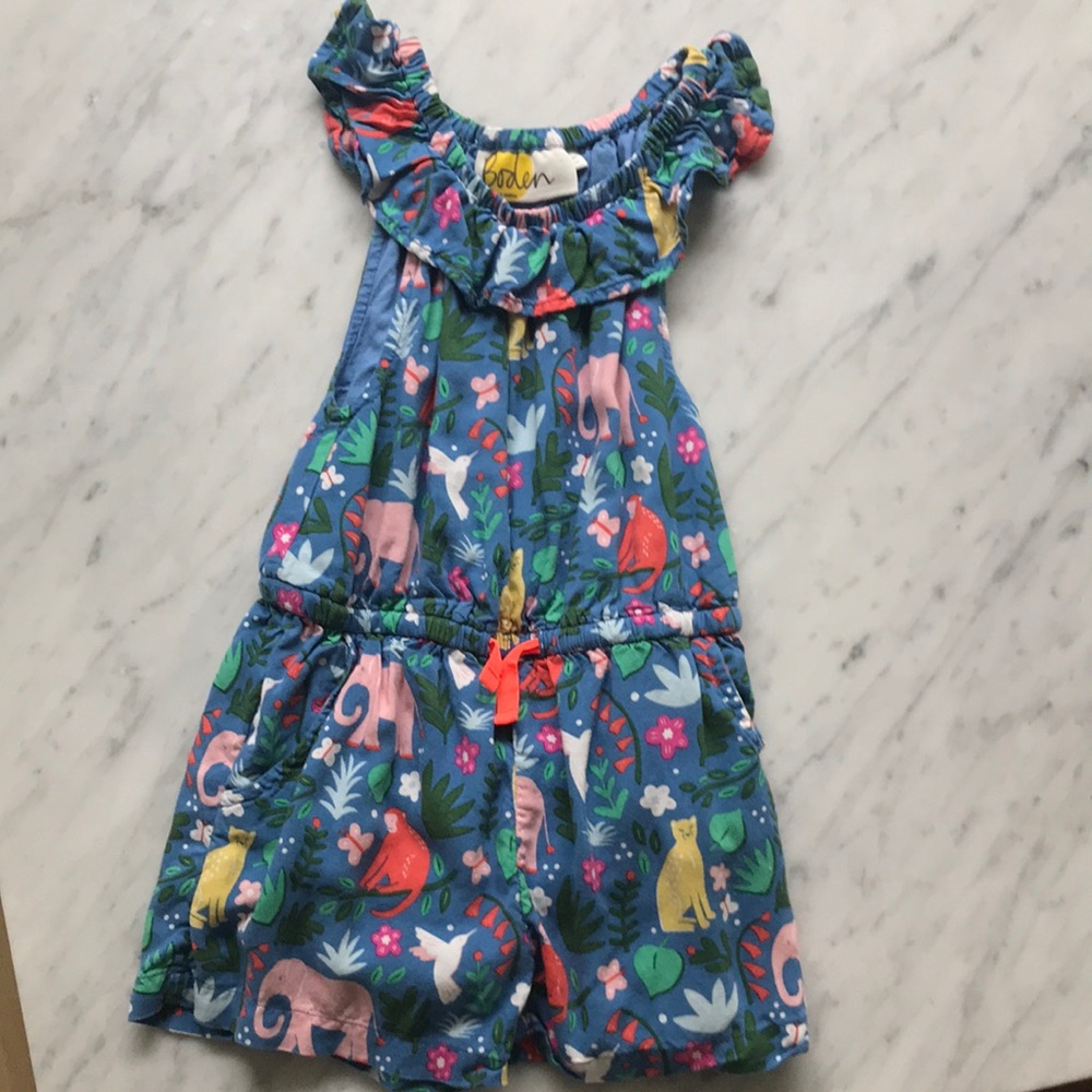 Mini Boden colorful jungle romper